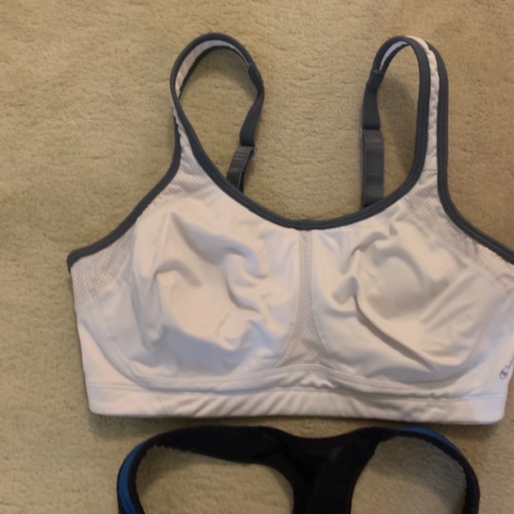 Champion 36D White and Grey Sports Bra